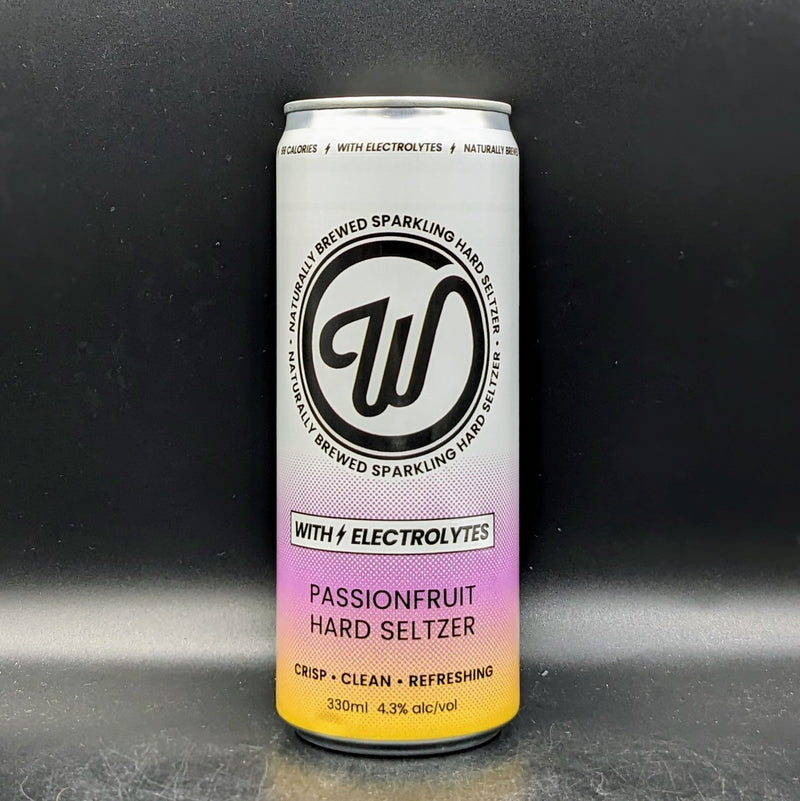 W Seltzer Passionfruit With Electrolytes Can Sgl