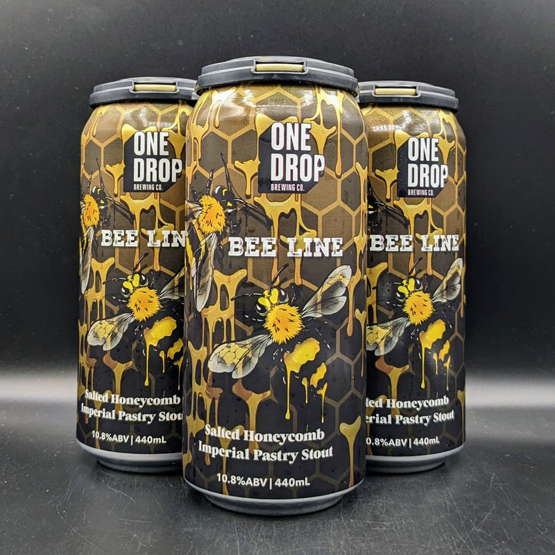 One Drop Bee Line Salted Caramel Honeycomb Pastry Stout Can 4pk
