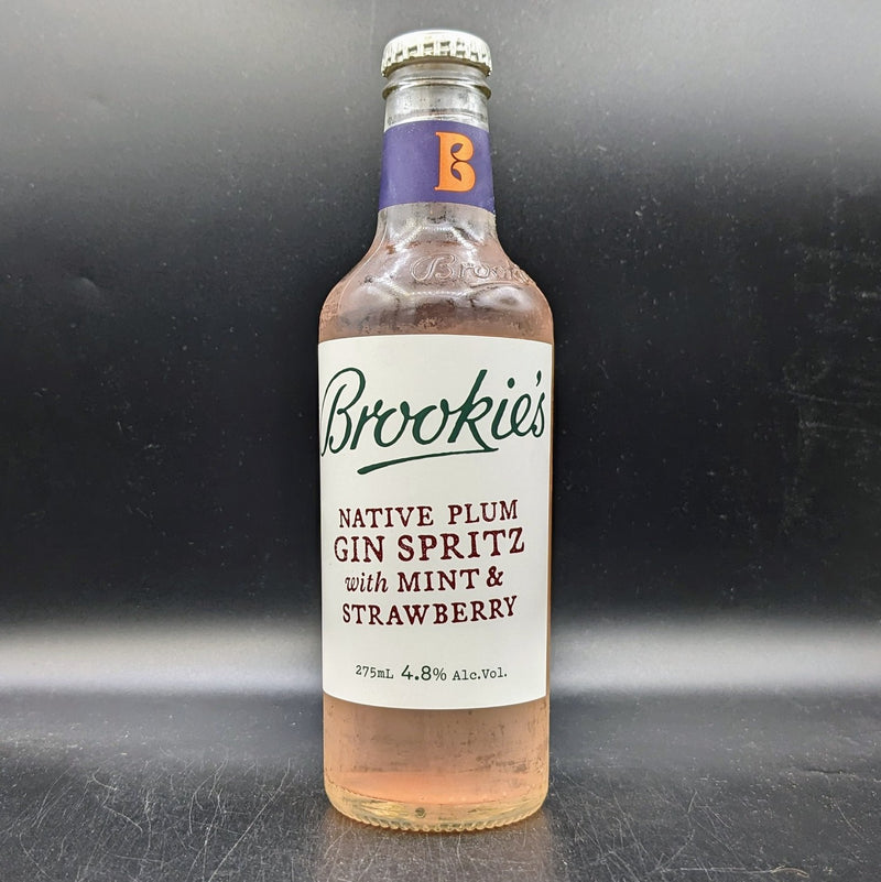 Brookie’s Native Plum Gin Spritz with Mint & Strawberry Stb Sgl