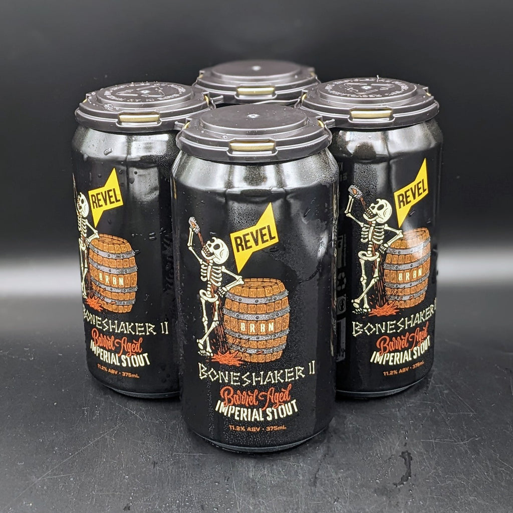 Revel Boneshaker II Barrel Aged Imperial Stout Can 4pk - Saccharomyces Beer Cafe