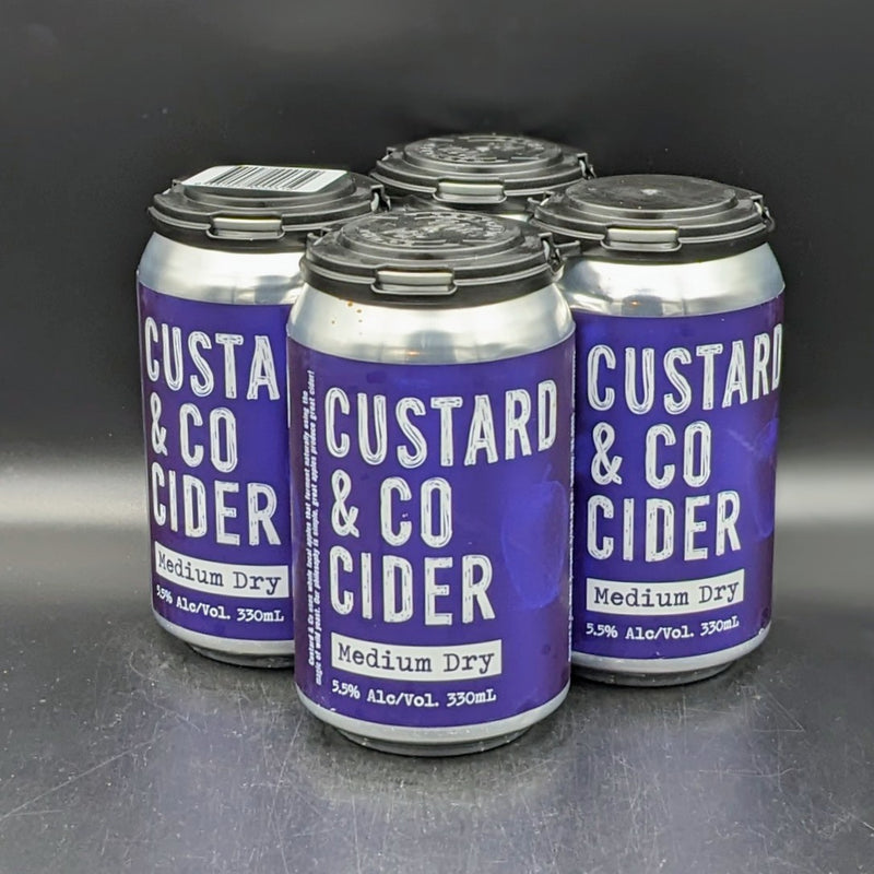 Custard & Co Medium Dry Cider Can 4pk