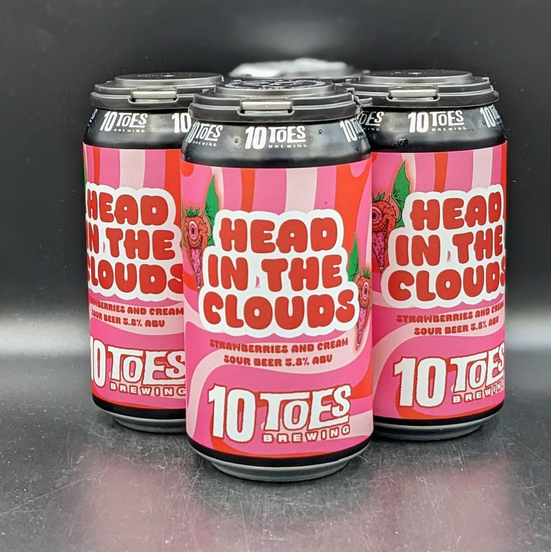 10 Toes Head in the Clouds Strawberries & Cream Sour Can 4pk