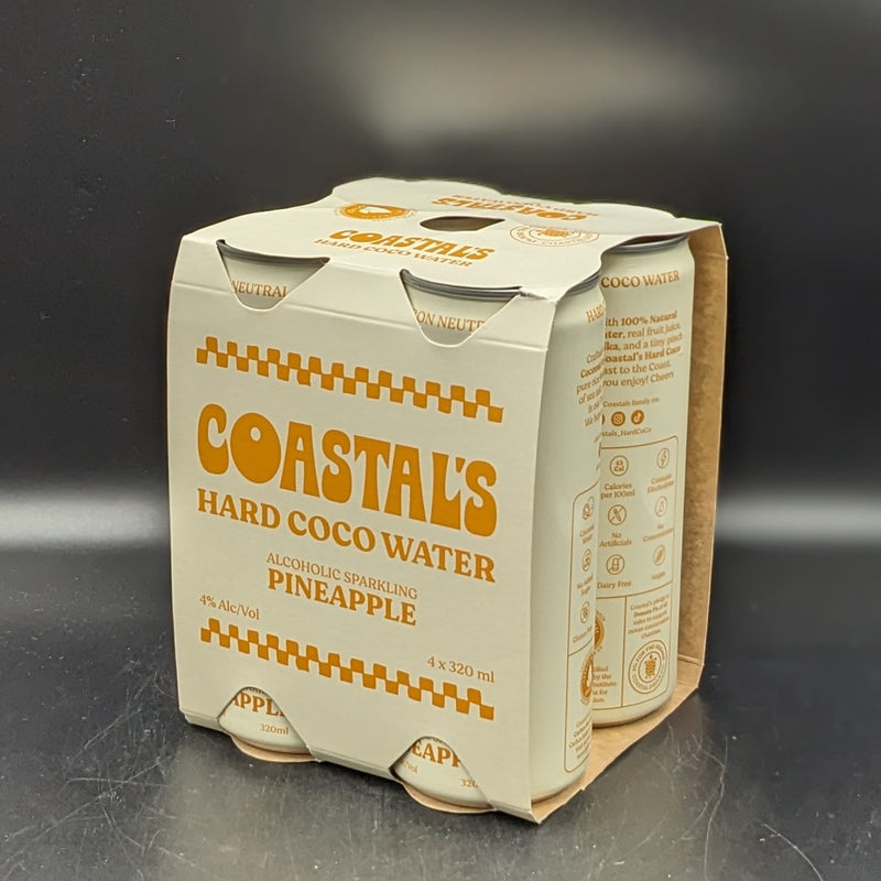 Coastals Pineapple Hard Coco Water Can 4pk