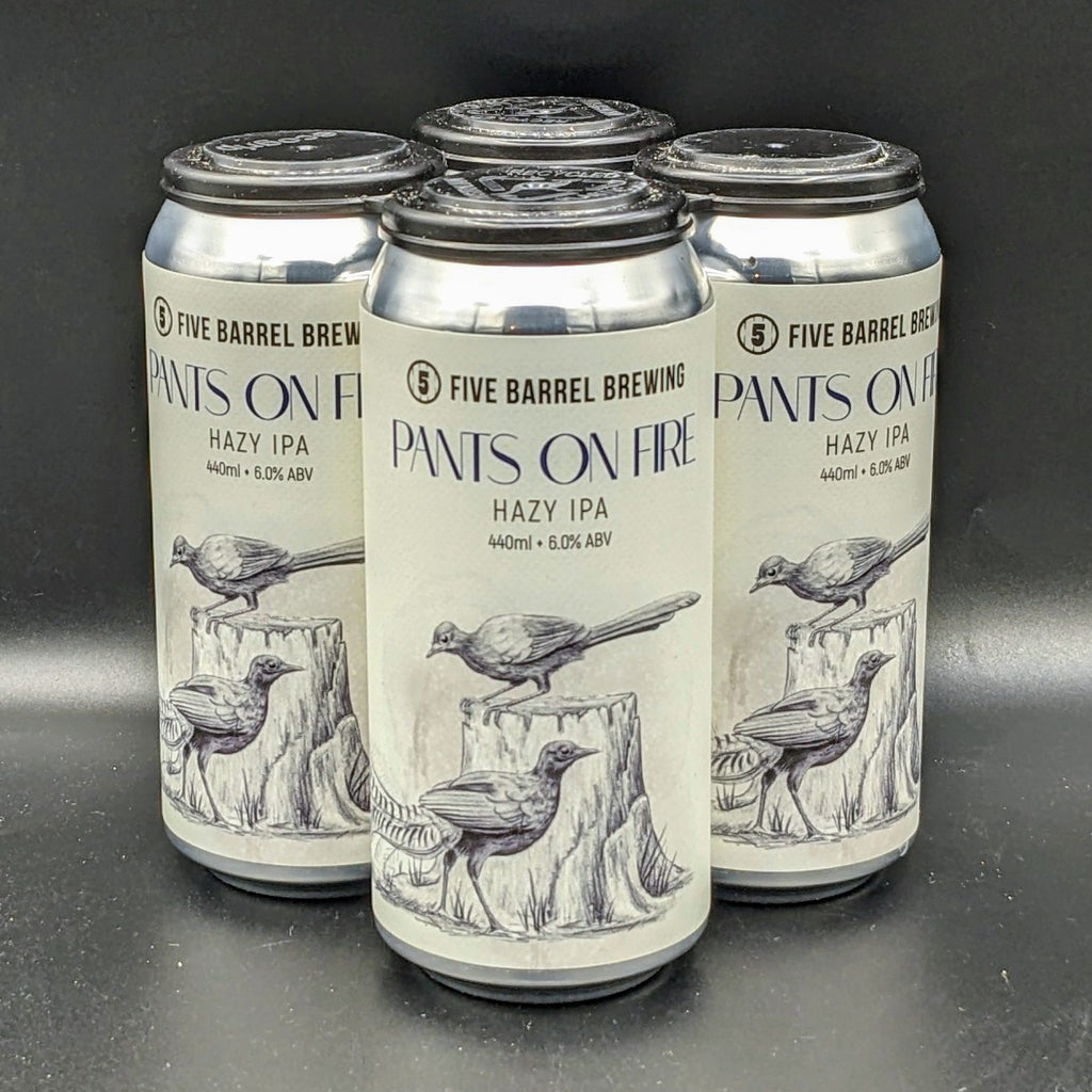 Five Barrel Pants on Fire Hazy IPA Can 4pk - Saccharomyces Beer Cafe