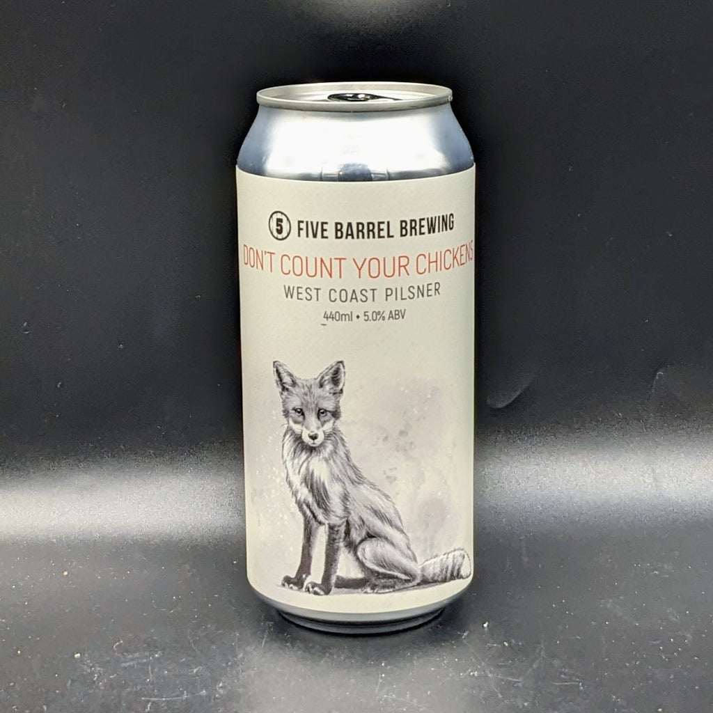 Five Barrel Don’t Count your Chickens West Coast Pilsner Can Sgl - Saccharomyces Beer Cafe