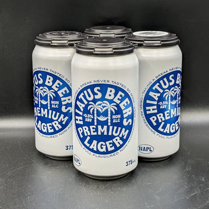 Hiatus Beers Non Alc Premium Lager Can 4pk