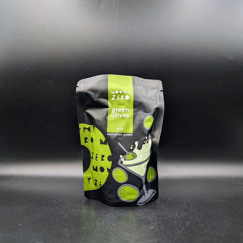 Mount Zero Green Olives in Brine Pouch (150g)