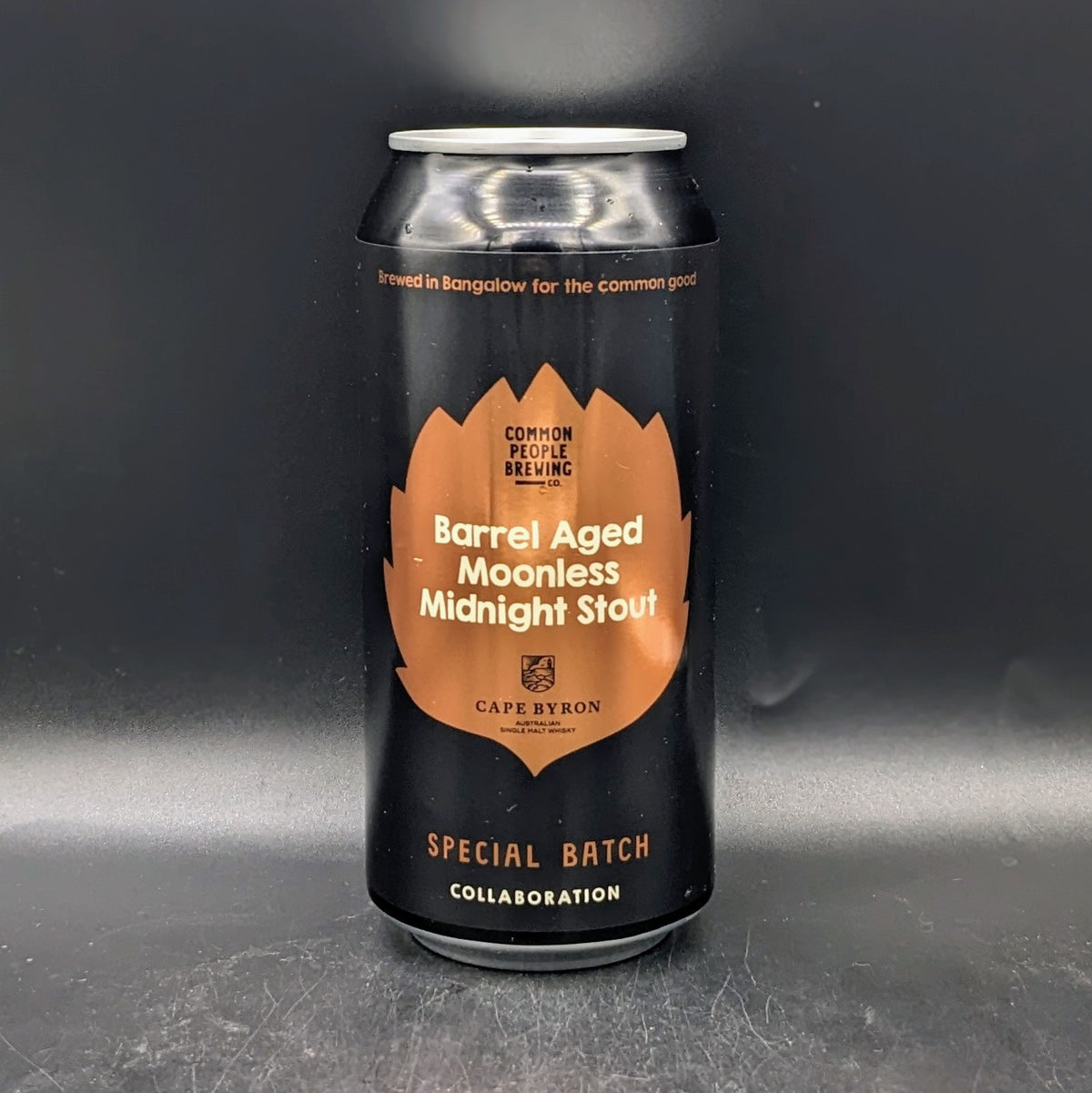 Common People x Cape Byron Distillery 2026 Barrel Aged Moonless Midnight Stout Can Sgl