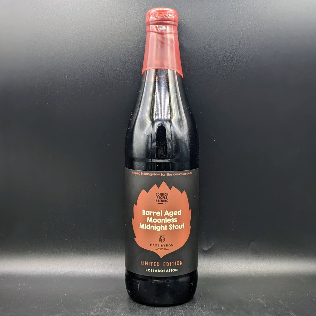 Common People x Cape Byron Distillery 2026 Barrel Aged Moonless Midnight Stout Wax Sealed Bottle Sgl
