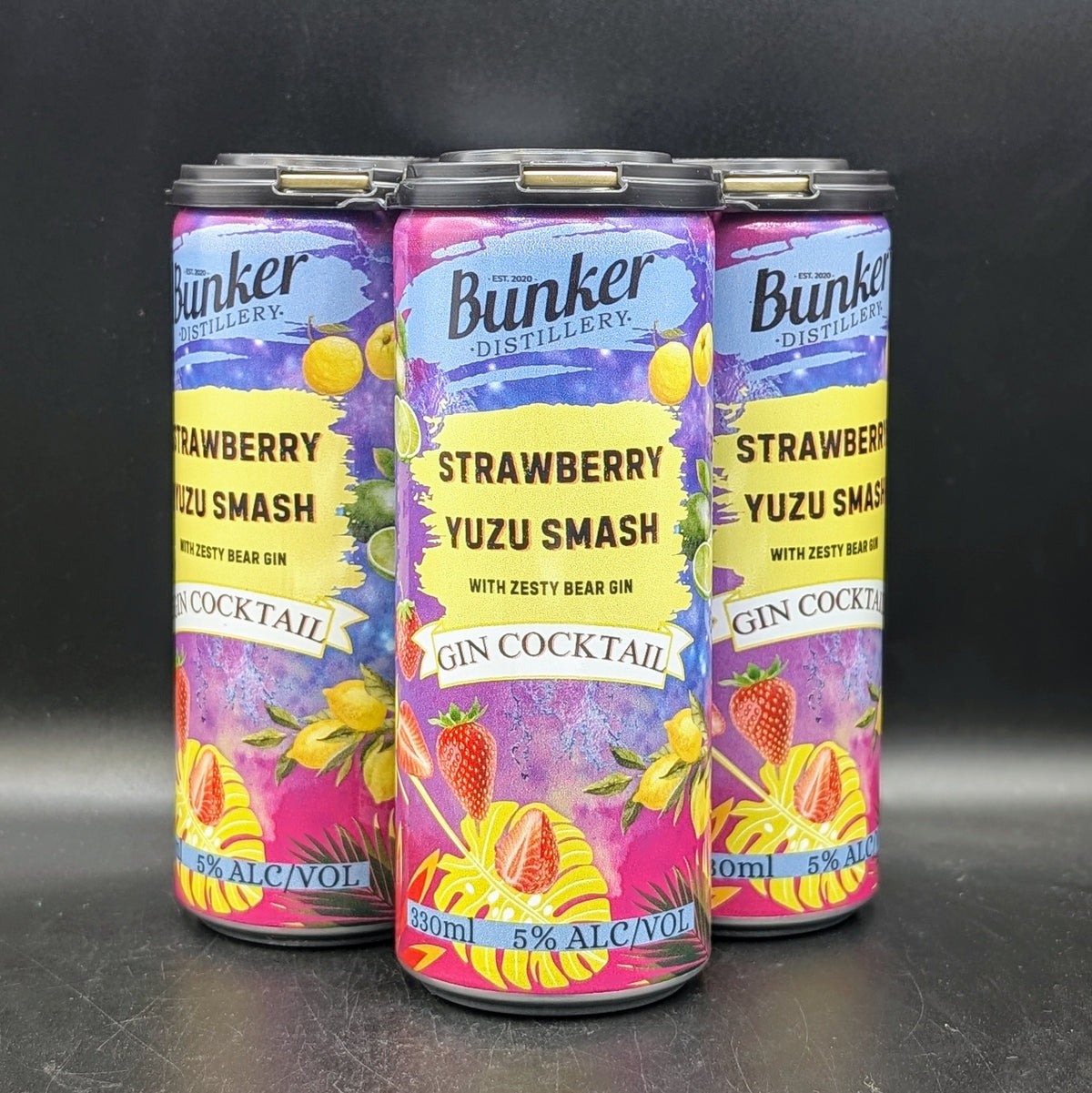 Bunker Distillery Strawberry & Yuzu Smash 375ml