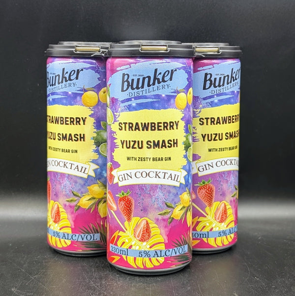 Bunker Distillery Strawberry & Yuzu Smash 375ml