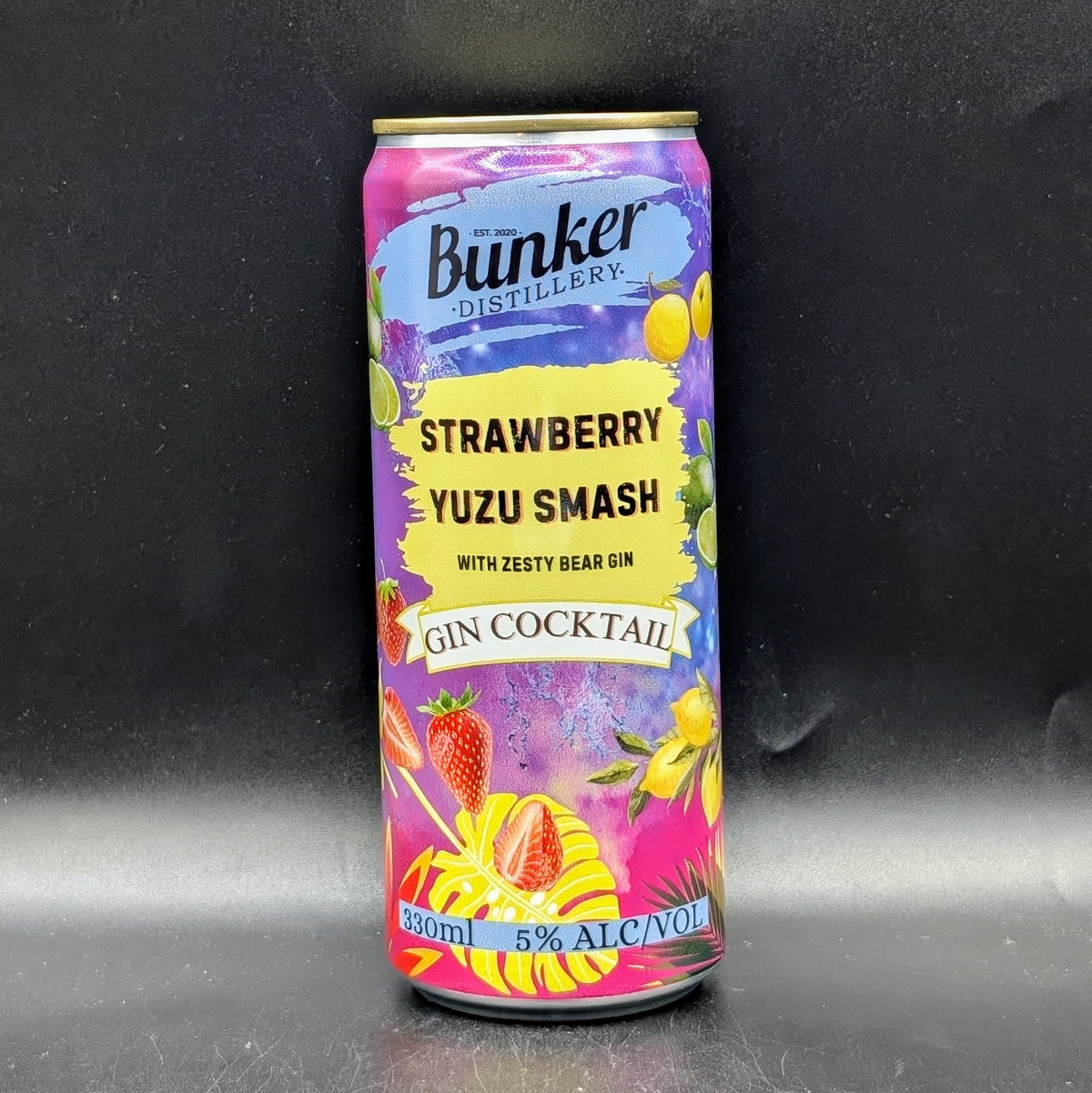 Bunker Distillery Strawberry & Yuzu Smash 375ml