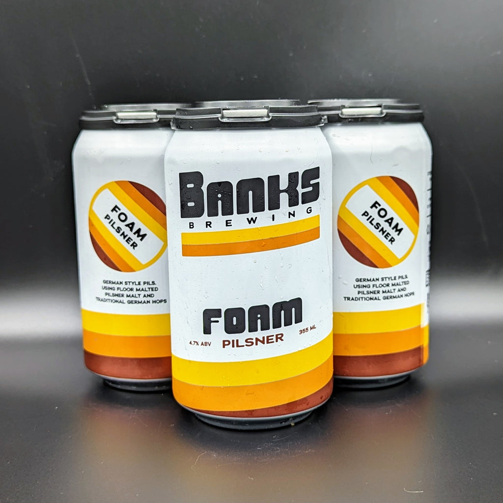 Banks Foam Pilsner Can 4pk - Saccharomyces Beer Cafe