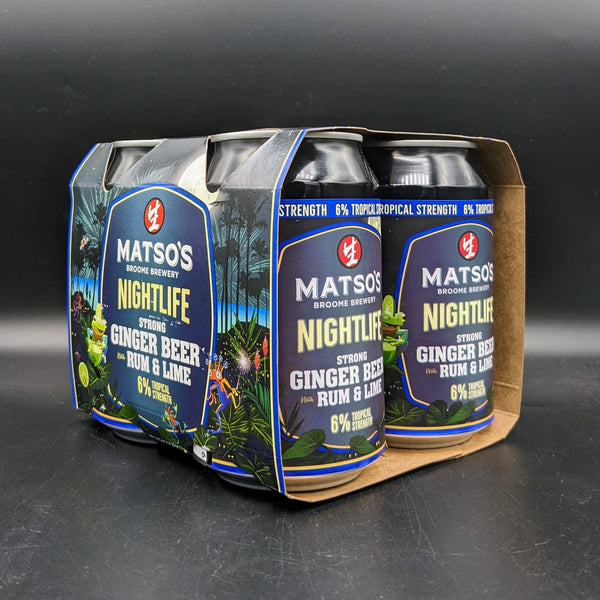 Matso S Nightlife Strong Ginger Beer Can 4pk Saccharomyces Bottle Shop